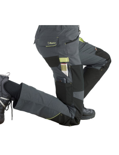 PANTALONI PIASTRELLISTA DYNAMIC COLORE GRIGIO/NERO KAPRIOL