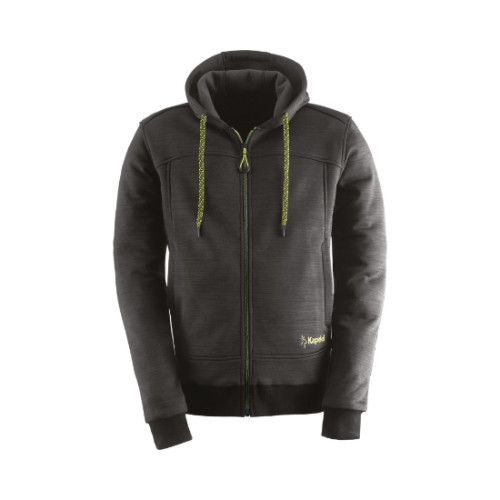 FELPA CON CAPPUCCIO SLICK NERA KAPRIOL