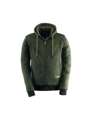 FELPA CON CAPPUCCIO SLICK VERDE KAPRIOL