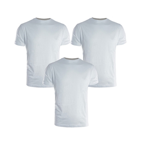 T-shirt da lavoro uomo cotone Jersey set 3 bianche