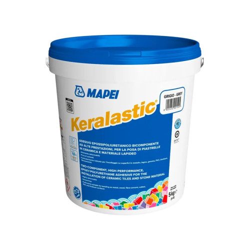 Keralastic Mapei – Adesivo Epossi-Poliuretanico Bicomponente per Piastrelle e Pietra (5 kg e 10 kg)