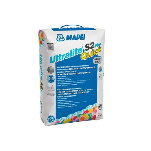 Ultralite S2 Flex Quick: Adesivo Rapido S2 Low Dust per Grandi Formati | MAPEI