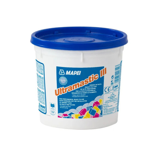 Ultramastic III: Adesivo in Pasta Alte Prestazioni per Piastrelle | Antiscivolamento e Tempo Aperto Lungo