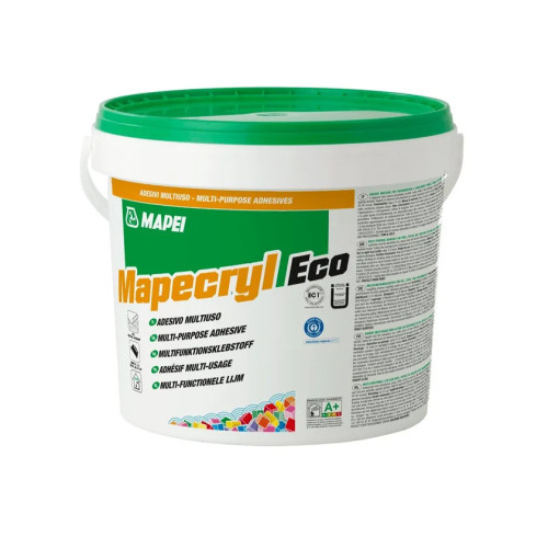 Mapecryl Eco: Adesivo Multiuso per PVC, Linoleum e Tessili | EC1 Plus EN 12529