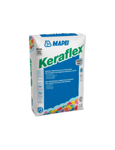 KERAFLEX MAPEI ADESIVO CEMENTIZIO A SCIVOLAMENTO NULLO E TEMPO APERTO ALLUNGATO