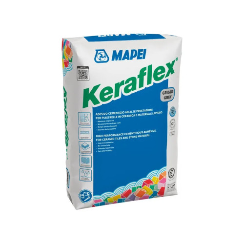 Keraflex Mapei – Adesivo cementizio ad alte prestazioni per piastrelle e mosaico (interno/esterno)