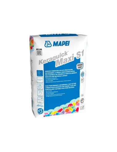 KERAQUICK MAXI S1 MAPEI ADESIVO A PRESA RAPIDA E SCIVOLAMENTO NULLO