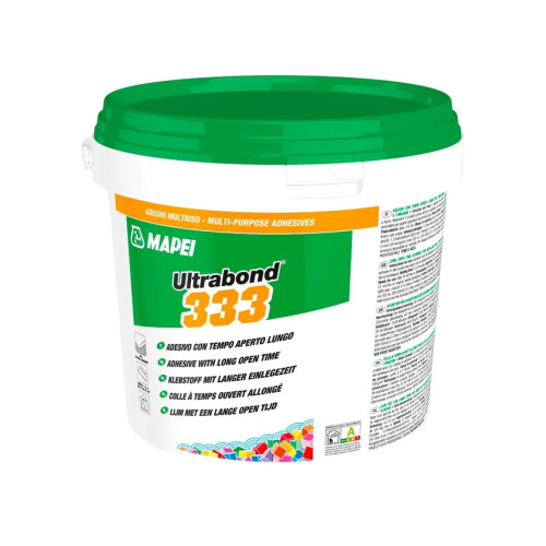 Ultrabond 333: Adesivo Senza Solventi per Pavimenti in PVC e Tessili | Presa Rapida e Tempo Aperto Lungo