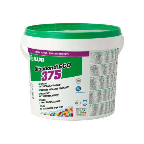 Ultrabond Eco 375: Adesivo PVC a Tempo Aperto Lungo | Professionale EC1 Plus (Interni, Sedie a Rotelle EN 12529)