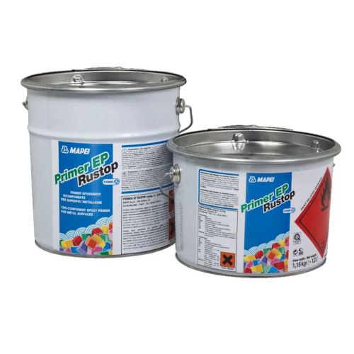 Primer EP Rustop: Primer Epossidico Bicomponente Antiruggine per Metalli (Zincato, Acciaio, Alluminio, Rame)