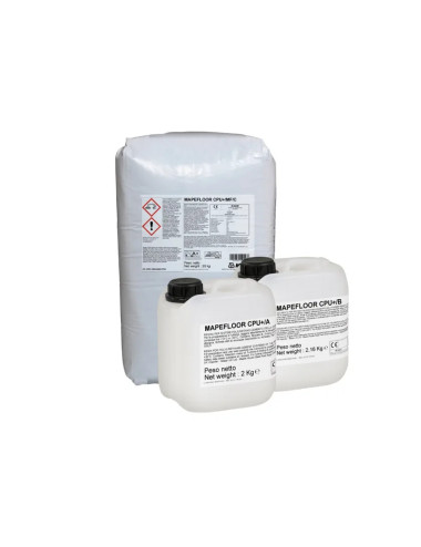 MAPEFLOOR CPU+/MF MAPEI FORMULATO POLIURETANO-CEMENTO TRICOMPONENTE AUTOLIVELLANTE