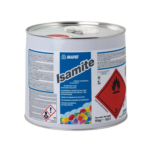 Isamite Mapei 10 kg | Vernice Bituminosa Impermeabilizzante per Fondazioni