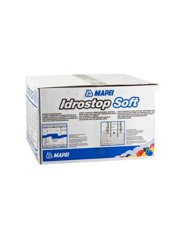 IDROSTOP SOFT MAPEI GIUNTO BENTONITICO IDROESPANSIVO FLESSIBILE PER IMPERMEABILIZZAZIONE DI RIPRESE DI GETTO