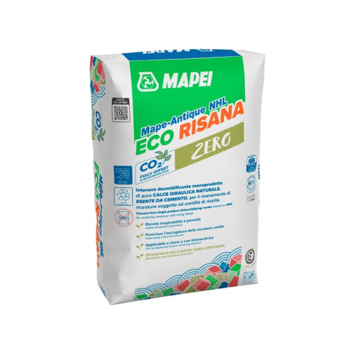 Mape-Antique NHL Eco Risana Mapei 20 kg | Intonaco Deumidificante in Pura Calce