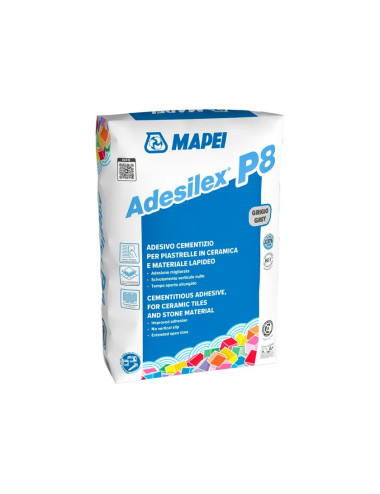ADESILEX P8 MAPEI ADESIVO CEMENTIZIO AD ADESIONE MIGLIORATA PER PIASTRELLE CERAMICHE E MATERIALE LAPIDEO