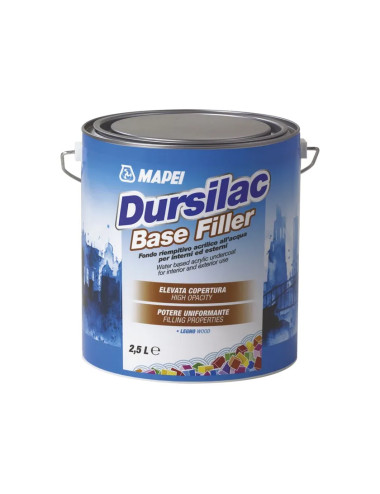 DURSILAC BASE FILLER MAPEI FONDO RIEMPITIVO ACRILICO ALL'ACQUA PER INTERNI E ESTERNI