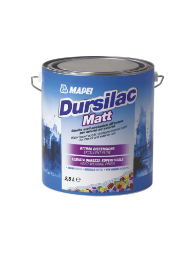 DURSILAC MATT MAPEI SMALTO ALL'ACQUA PER INTERNI ED ESTERNI