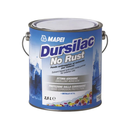 Dursilac No Rust – Fondo antiruggine a solvente per ferro esterno | Mapei