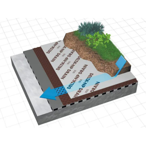 DELTA®-NP DRAIN – Membrana alveolare drenante per interrati