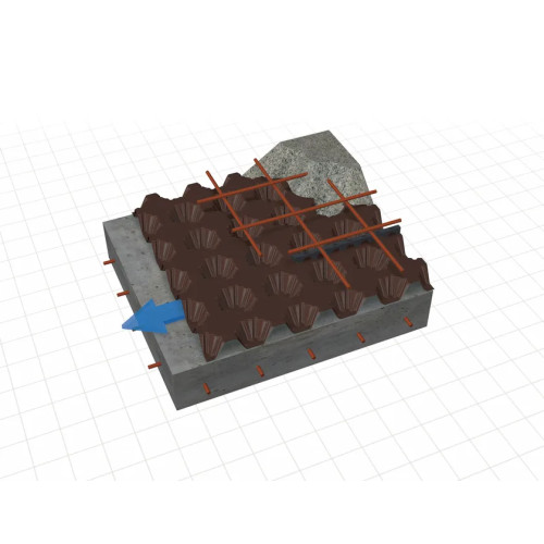 DELTA®-MS 20 – Strato di drenaggio orizzontale e cassaforma a perdere