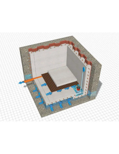 DELTA®-MS 20 – Strato di drenaggio orizzontale e cassaforma a perdere