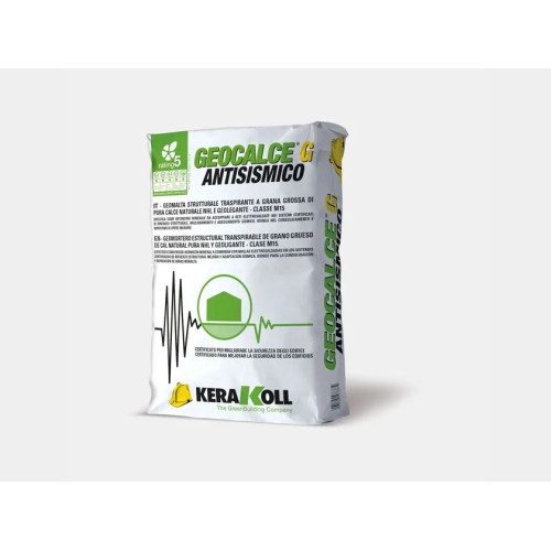 Geomalta Strutturale Traspirante Antisismica – GeoCalce® G | Classe M15 per Restauro e Consolidamento
