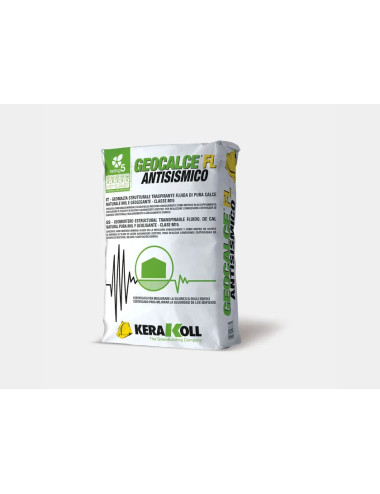 KERAKOLL GEOCALCE FL ANTISISMICO - GEOMALTA STRUTTURALE TRASPIRANTE DI PURA CALCE NATURALE