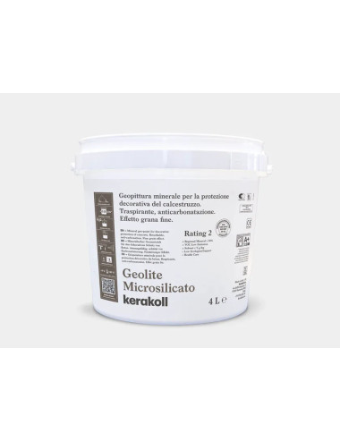 KERAKOLL GEOLITE MICROSILICATO - GEOPITTURA RIEMPITIVA AD EFFETTO OPACO