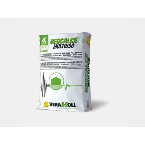 Intonaco-rasante traspirante a calce naturale per risanamento | GeoCalce® Multiuso