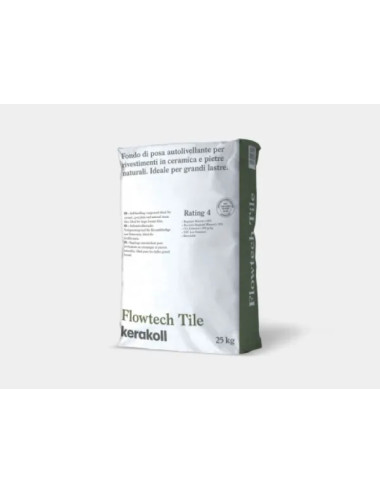 KERAKOLL FLOWTECH TILE - FONDO DI POSA AUTOLIVELLANTE PER RIVESTIMENTI IN CERAMICA E PIETRE NARTURALI