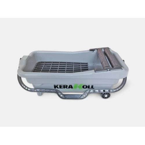 Vaschetta per lavaggio stuccature con rulli e griglia