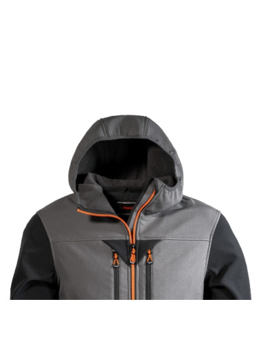 GIACCA SOFTSHELL TENERE PRO NERO/GRIGIO KAPRIOL