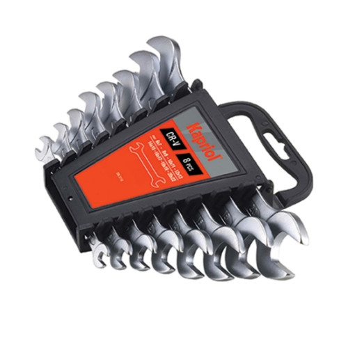 Set chiavi a forchetta doppie 8 pezzi cromo-vanadio