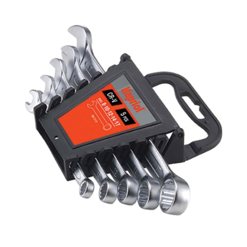 Set chiavi combinate forchetta e poligonali 5 pezzi