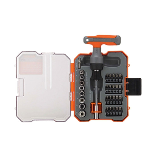 Set chiavi a bussola 1/4 con inserti e cricchetto a T