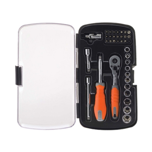 Set chiavi a bussola 1/4 da 37 pezzi con cricchetto