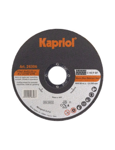 DISCO ABRASIVO PER MATERIALI EDILI KAPRIOL