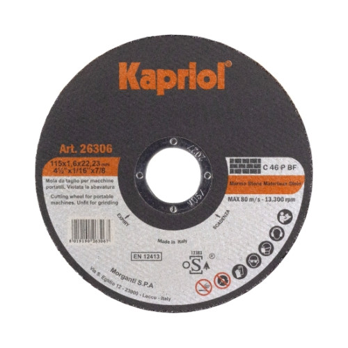 Disco abrasivo materiali edili EN 12413 per cemento e pietra