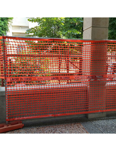 Rete da Cantiere HDPE con Banda Rifrangente “Lavori in Corso”