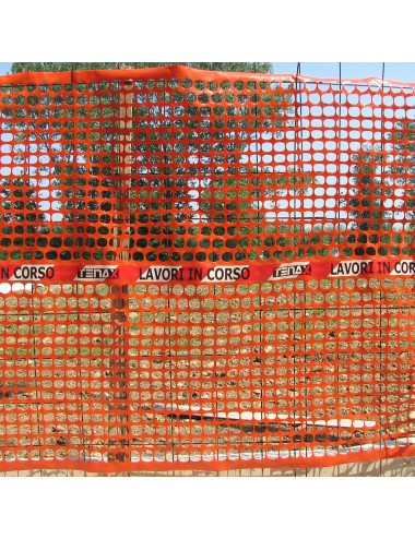 Rete da Cantiere HDPE con Banda Rifrangente “Lavori in Corso”