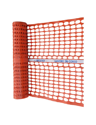 Rete da Cantiere HDPE con Scritta “Lavori in Corso” ad Alta Visibilità