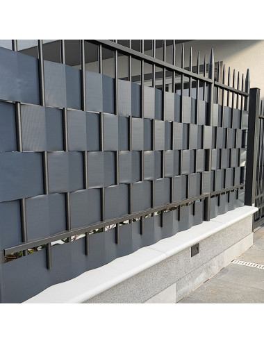 Strisce Schermanti PVC per Recinzioni 0,19×35 m con Clip