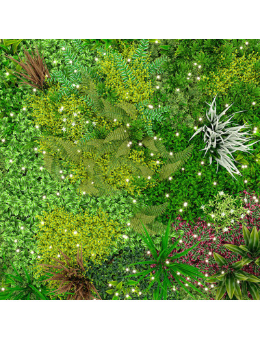 TENAX DIVY PANEL JUNGLE LED PANNELLO MODULARE CON FOGLIE IN POLIETILENE TIPO MULTIFIGLIA E LUCI LED