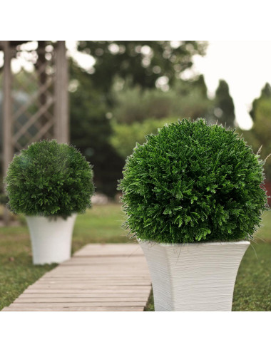 Sfera Decorativa Artificiale Cipresso Lyeland | Realistica per Interni ed Esterni