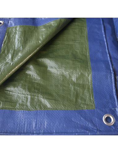 TENAX COVER ALL TELO OCCHIELLATO IMPERMEABILE, PESO 90 G/M², COLORE VERDE/BLU