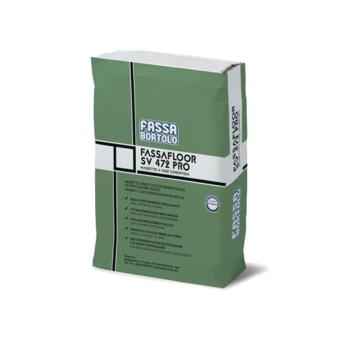 Massetto Cementizio Rapido FASSAFLOOR SV 472 PRO | Alta Resistenza e Asciugatura Veloce
