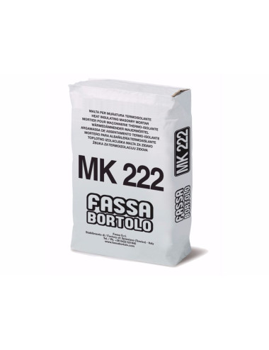 FASSA BORTOLO MK 222 MALTA CEMENTIZIA PER MURATURA TERMOISOLANTE