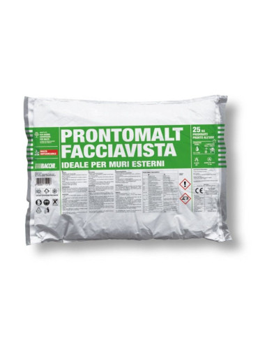 BACCHI PRONTOMALT FACCIAVISTA MALTA IDROFOBIZZATA PER MURATURE A VISTA