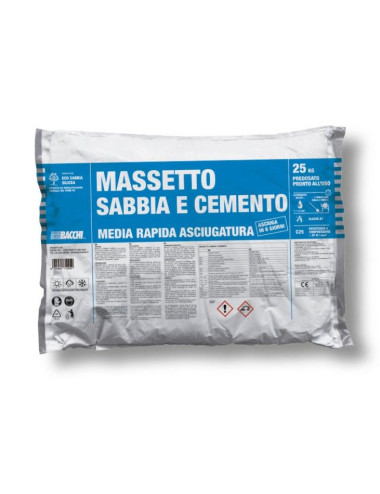 BACCHI MASSETTO SABBIA CEMENTO MASSETTO TRADIZIONALE IN SACCO PREDOSATO