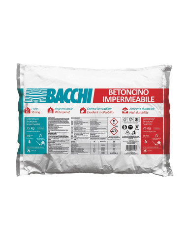 BACCHI BETONCINO IMPERMEABILE CALCESTRUZZO IMPERMEABILE E ANTISALE